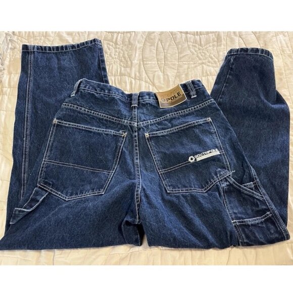 VTG Y2KSouthpole Mens 34x30 Baggy Wide loose LegJeans RN82628 Skater Hip hop